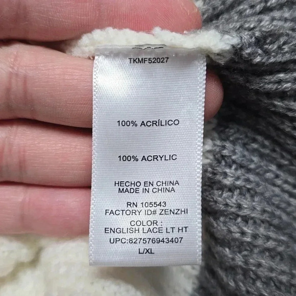 {Thakoon} By Design Nation Ribbed Mocneck Caplet in English Lace/Grey - L/XL - Picture 9 of 10